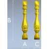Резная балясина в стиле ампир - STL модель для ЧПУ