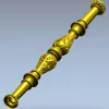 Балясина с растительным орнаментом - 3D модель STL для ЧПУ