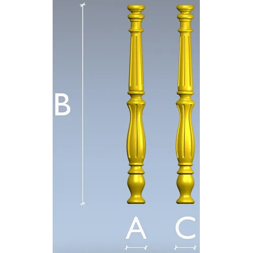 Classic turned baluster STL for CNC