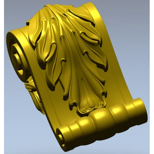Acanthus Scroll Corbel - STL 3D model for CNC milling
