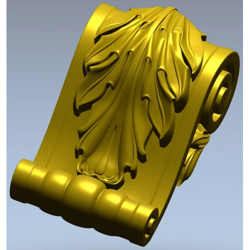 Acanthus Scroll Corbel - STL 3D model for CNC milling
