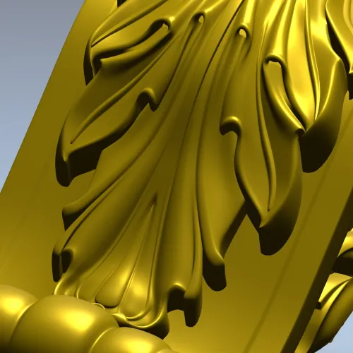 Acanthus Scroll Corbel - STL 3D model for CNC milling