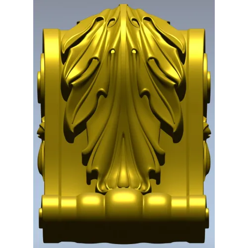 Acanthus Scroll Corbel - STL 3D model for CNC milling