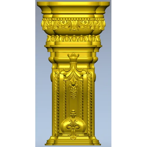 Imperial Acanthus Baluster - STL 3D model for CNC