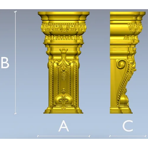 Imperial Acanthus Baluster - STL 3D model for CNC