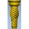Spiral Twist Baluster - detailed STL 3D model for CNC milling