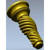 Spiral Twist Baluster - detailed STL 3D model for CNC milling