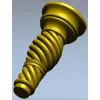 Spiral Twist Baluster - detailed STL 3D model for CNC milling