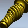 Spiral Twist Baluster - detailed STL 3D model for CNC milling