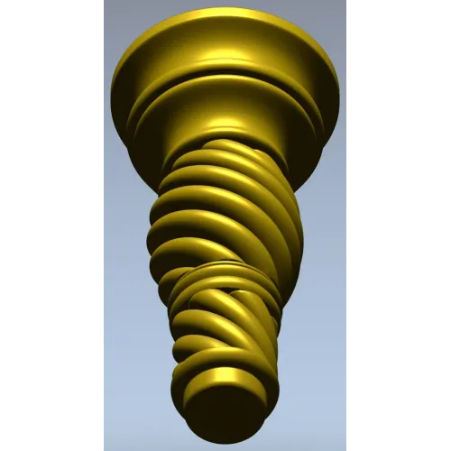 Spiral Twist Baluster - detailed STL 3D model for CNC milling