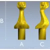 Балочный декоративный элемент "Лотосная капля" - STL модель для ЧПУ