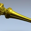 Навершие с квадратной розеткой - stl модель для ЧПУ