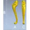 3D модель мебельной ножки "Розалия" в формате STL для ЧПУ