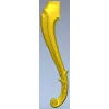 Rococo Scroll Furniture Leg - STL 3D model for CNC