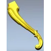 Rococo Scroll Furniture Leg - STL 3D model for CNC