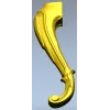 Rococo Scroll Furniture Leg - STL 3D model for CNC