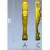 Резная ножка-балясина в классическом стиле - STL для ЧПУ