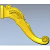 Auric Scroll - ornate furniture leg STL 3D model for CNC