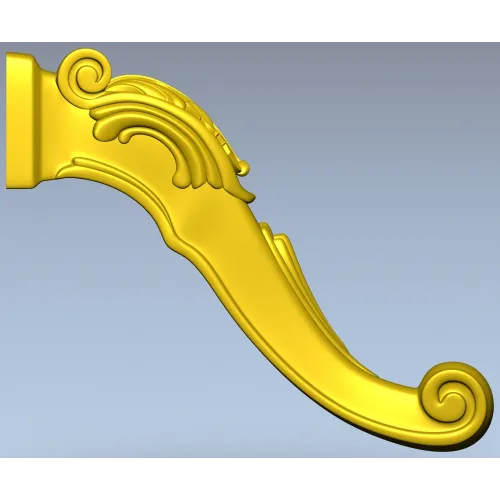 Auric Scroll - ornate furniture leg STL 3D model for CNC