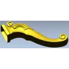 Auric Scroll - ornate furniture leg STL 3D model for CNC