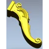 Auric Scroll - ornate furniture leg STL 3D model for CNC