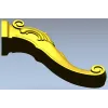 Auric Scroll - ornate furniture leg STL 3D model for CNC