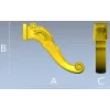 Auric Scroll - ornate furniture leg STL 3D model for CNC