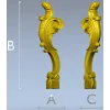 Балясина в стиле рококо - 3D модель в формате STL для ЧПУ