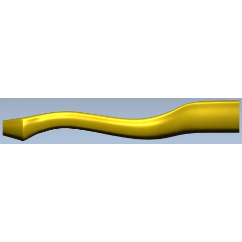 S-shaped baluster STL 3D model for CNC carving