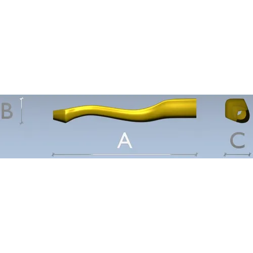 S-shaped baluster STL 3D model for CNC carving