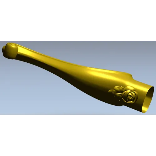 Кабриольная мебельная ножка с розой - STL модель для ЧПУ