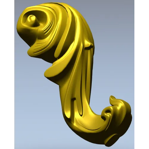 Резная завитка в стиле барокко - STL 3D модель для ЧПУ