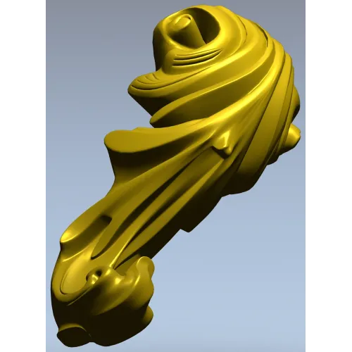 Резная завитка в стиле барокко - STL 3D модель для ЧПУ