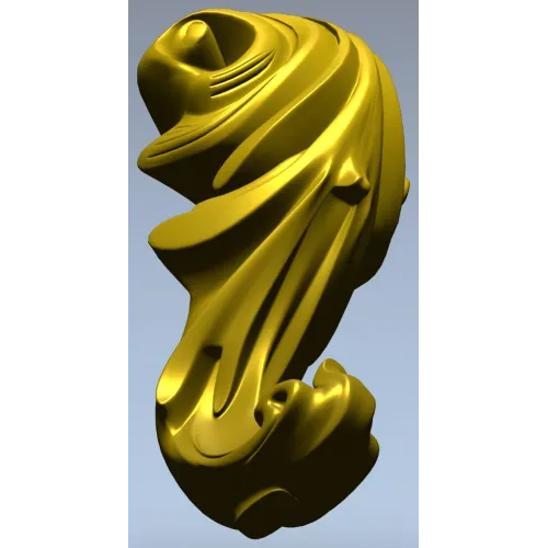 Резная завитка в стиле барокко - STL 3D модель для ЧПУ