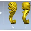 Резная завитка в стиле барокко - STL 3D модель для ЧПУ