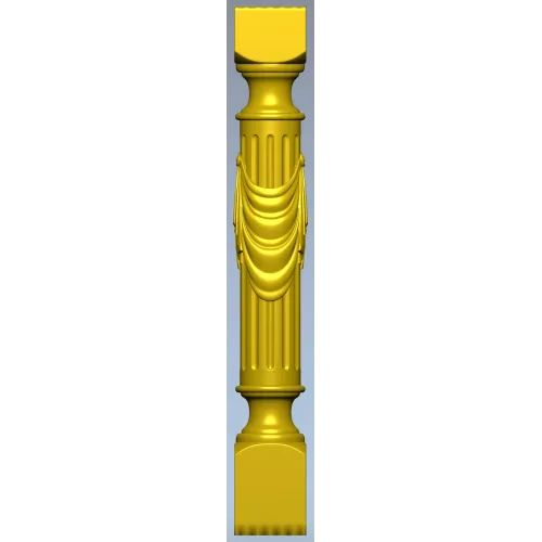 Regal Draped Baluster - STL 3D Model