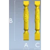 Regal Draped Baluster - STL 3D Model