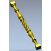 Spiral turned baluster - STL 3D model for CNC milling