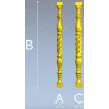 Spiral turned baluster - STL 3D model for CNC milling