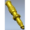 Daisy Acanthus Baluster - STL 3D model for CNC