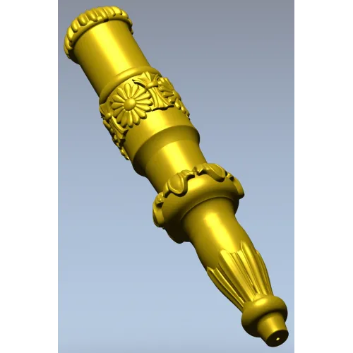 Daisy Acanthus Baluster - STL 3D model for CNC