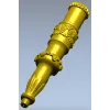 Daisy Acanthus Baluster - STL 3D model for CNC