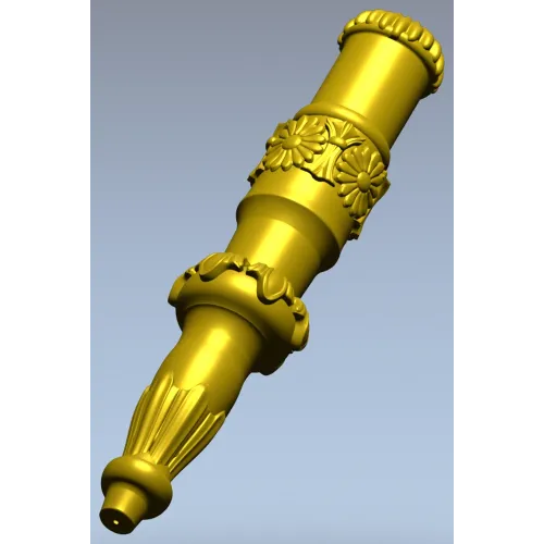 Daisy Acanthus Baluster - STL 3D model for CNC