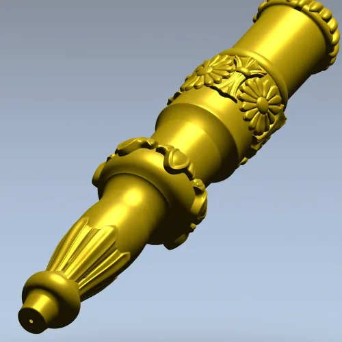 Daisy Acanthus Baluster - STL 3D model for CNC