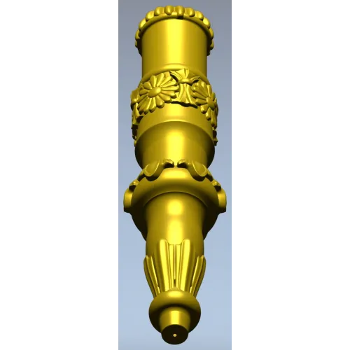 Daisy Acanthus Baluster - STL 3D model for CNC