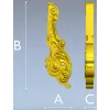 Акантовая накладка STL для ЧПУ - декоративный вертикальный элемент