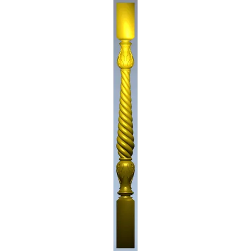 Baroque Rope Baluster STL for CNC milling