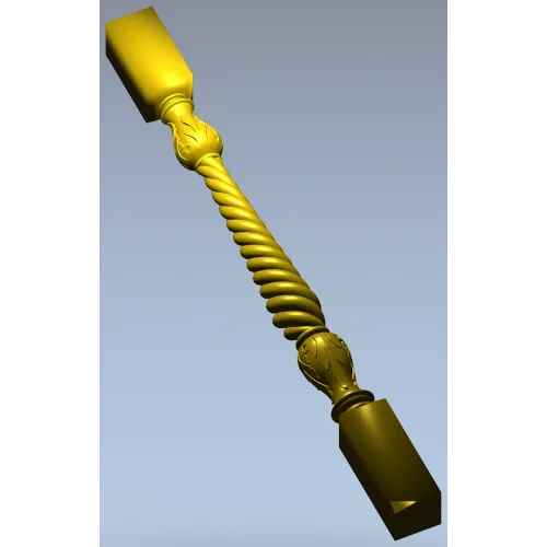 Baroque Rope Baluster STL for CNC milling