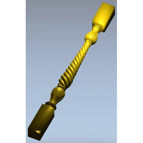 Baroque Rope Baluster STL for CNC milling