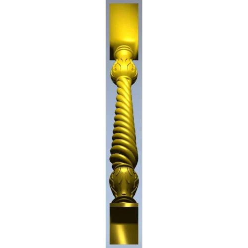 Baroque Rope Baluster STL for CNC milling